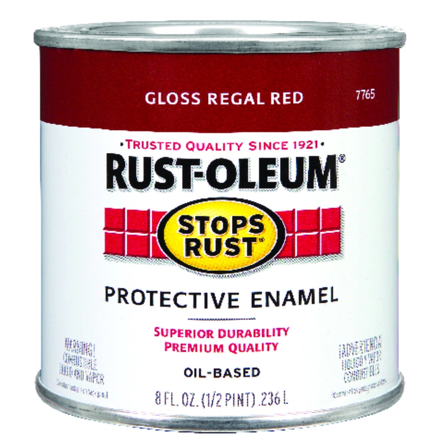 Rust-Oleum Stops Rust Indoor and Outdoor Gloss Regal Red Oil-Based Protective Paint 0.5 PT