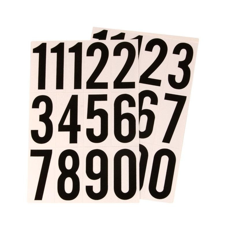 Hy-Ko 3 Black White Vinyl Numbers Adhesive Stickers Pieces