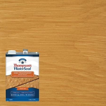 Thompson S Waterseal Th.092701-16 Semi-Transparent Wood Sealer Stain Tan Gallon 1 Piece