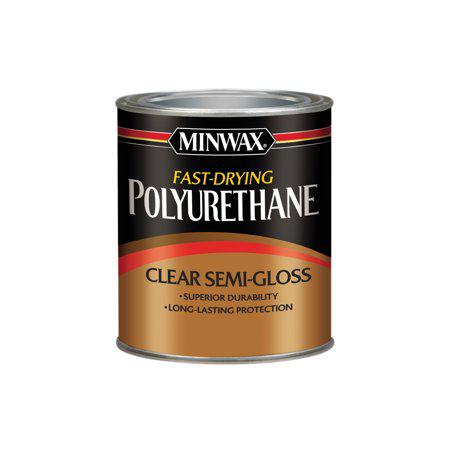 Minwax Fast Drying Polyurethane Protective Wood Finish, Clear Semi-Gloss