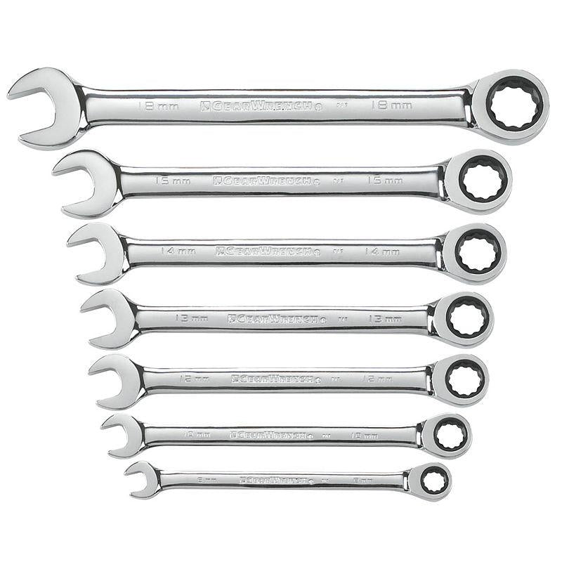 GEARWRENCH 9417 7-Piece Ratcheting Combination Metric Wrench Set