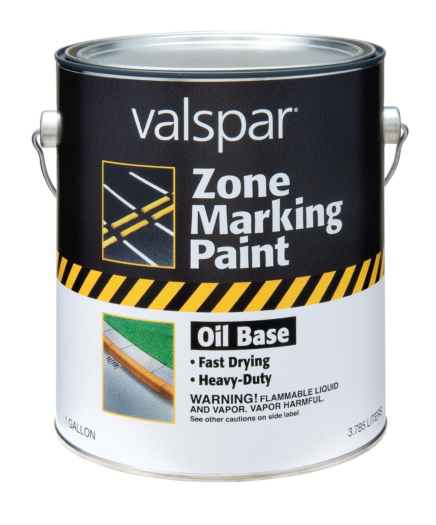 Valspar 24-142G White Alkyd Zone Marking Paint - 1 Gallon