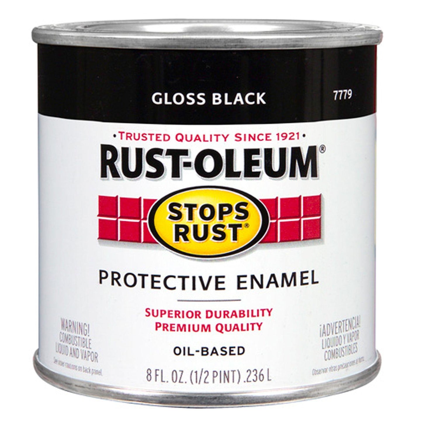 Rust-Oleum 1/2 PT Brands 7779730 Black Stops Rust Protective Enamel