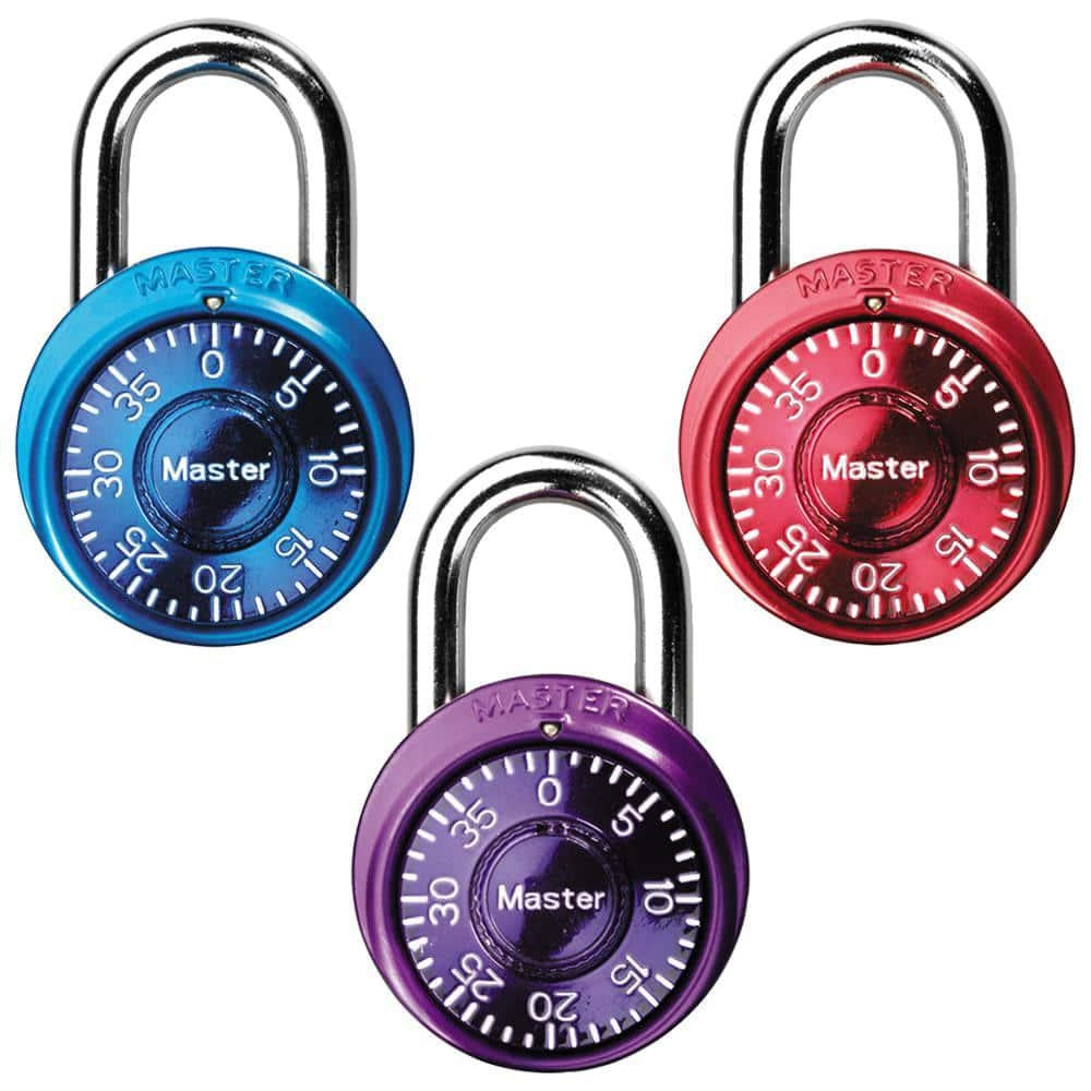Master Lock 1533TRI Mini Dial Combination Padlock Wide Assortment