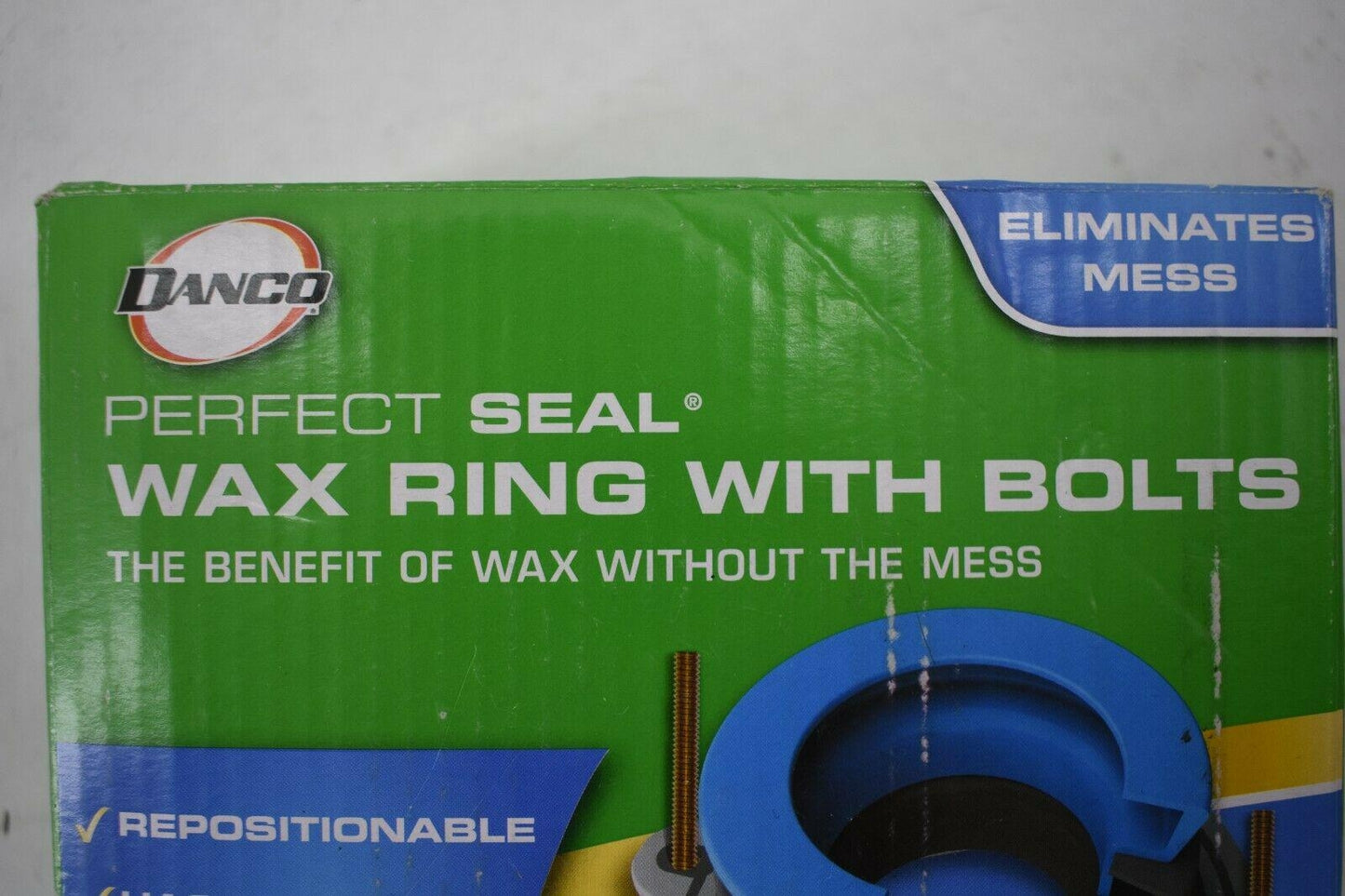 Danco Perfect Seal Toilet Wax Ring with Toilet Seat Bolts (10826X)
