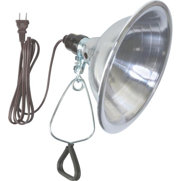 Woods 0151 151 Brooder Clamp Lamp 8.5-Inch Aluminum Reflector, Bulb Guard 150-Watt Portable Light Source, 6-Foot Cord, 8.5 Inch