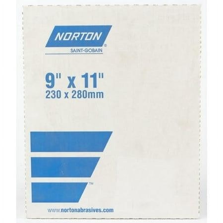 Norton 11 In. L X 9 In. W 50 Grit Aluminum Oxide Sandpaper 1 pk