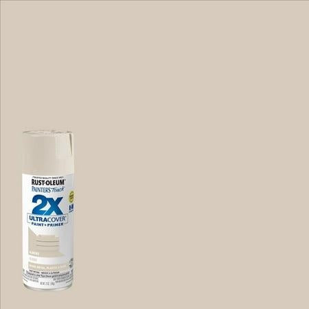 Rust-Oleum Painter s Touch 2X Ultra Cover Gloss Almond Paint+Primer Spray Paint 12 oz