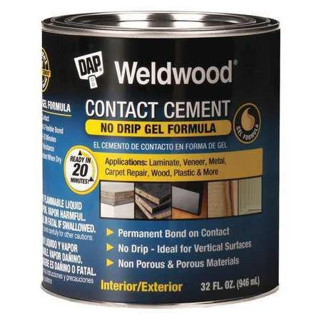 Dap 25312 1 Quart Weldwood Contact Cement Gel Formula