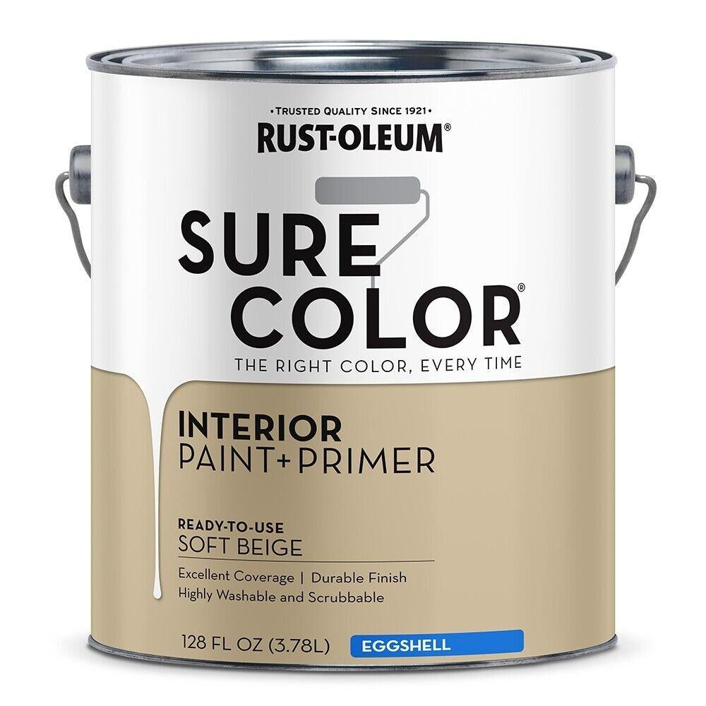 Rust-Oleum Sure Color Eggshell Soft Beige Interior Wall Paint and Primer