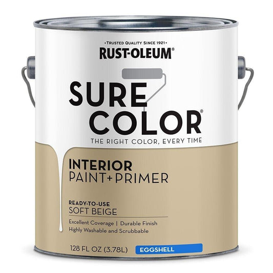 Rust-Oleum Sure Color Eggshell Soft Beige Interior Wall Paint and Primer