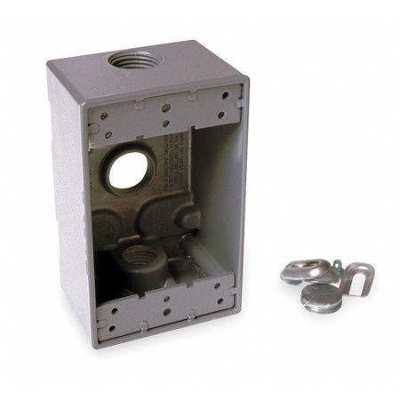 BELL 5324-0 Single-Gang Weatherproof Box Three 3/4 in. Threaded Outlets, Pack of 1