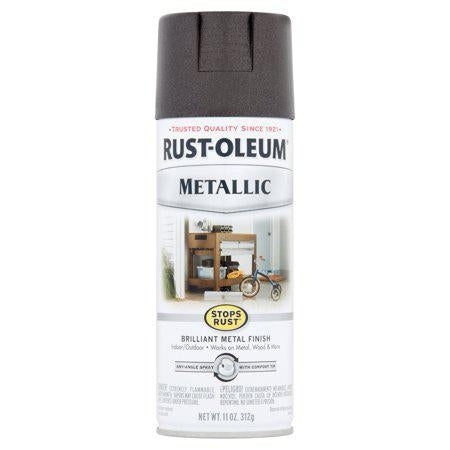 Rust-Oleum Stops Rust Metallic Oil Rubbed Bronze Brilliant Metal Finish Spray Paint oz