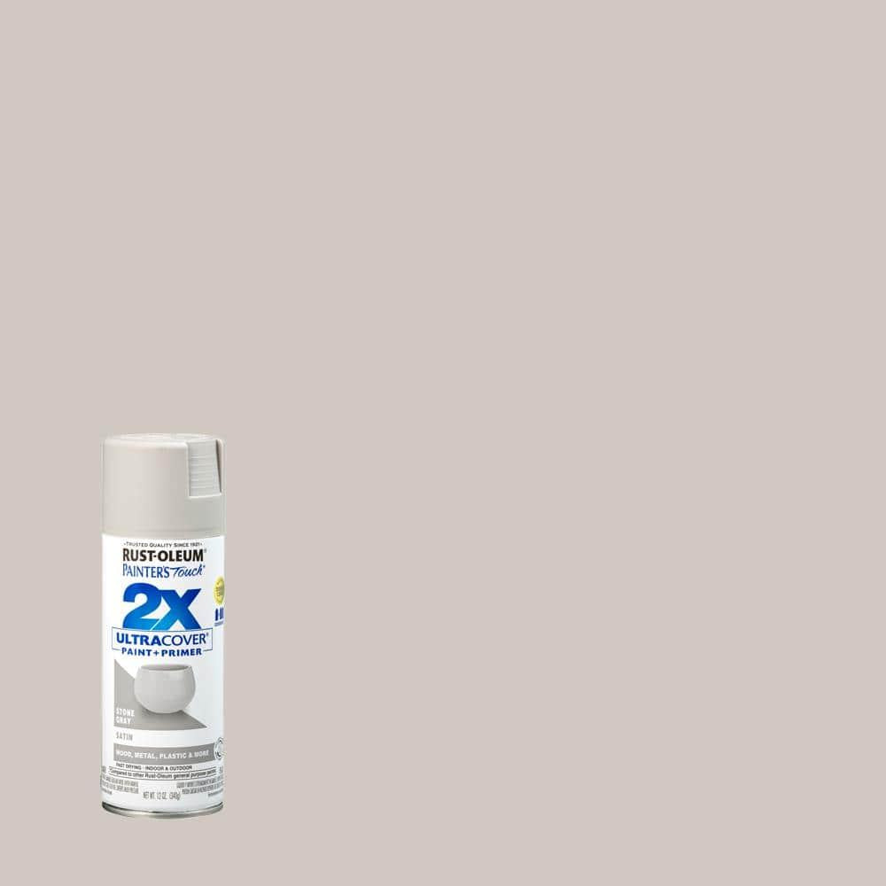 Rust-Oleum Painter's Touch 2X 12 oz. Satin Stone Gray General Purpose Spray Paint