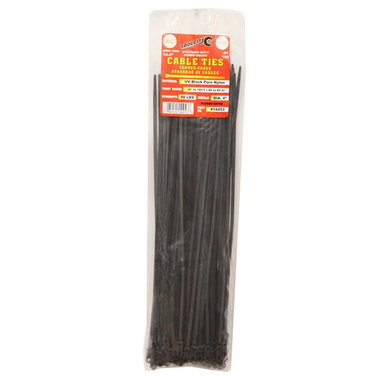Tool City 14.5 in. L Black Cable Tie 100 pk