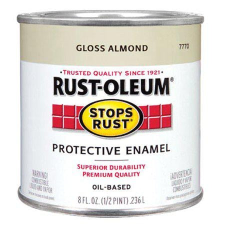 Rust-Oleum Stops Rust Indoor and Outdoor Gloss Almond Oil-Based Protective Paint 0.5 PT