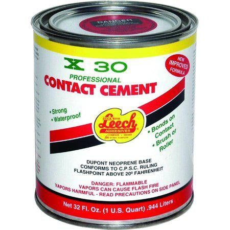 Leech X30-78-6 Contact Cement, 1 Qt, Can