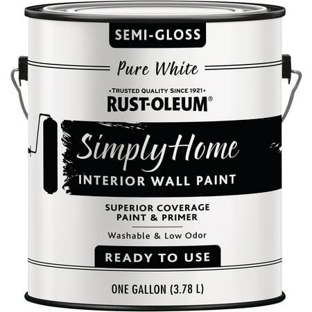 Rust-Oleum Sure Color Semi-Gloss White Interior Wall Paint and Primer