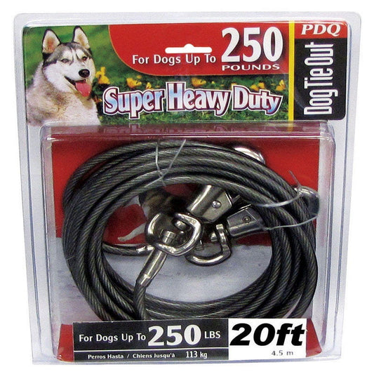 Boss Pet Products Q6820 000 99 20 Large Dog PDQ Cable Tie Out