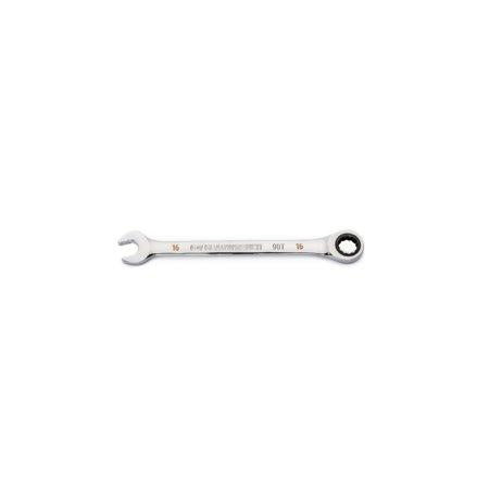 GEARWRench 16mm 4 Degree Swing Arch 12 Point Ratcheting Combination Wrench