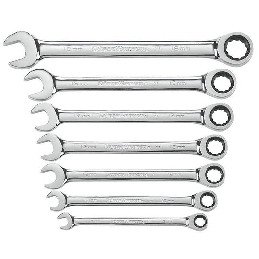 GEARWRENCH 9417 7-Piece Ratcheting Combination Metric Wrench Set