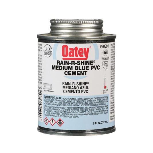 Oatey Pipe Cement 8 Fl Oz Blue 30891