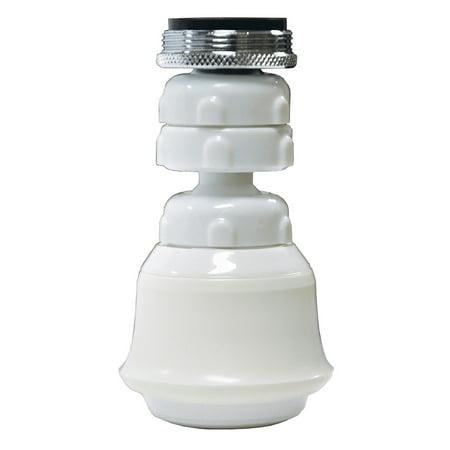 Danco 1.5 GPM Dual Thread Swivel Plastic Kitchen Faucet Sprayrator in White (10499)