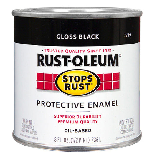 Rust-Oleum 1/2 PT Brands 7779730 Black Stops Rust Protective Enamel