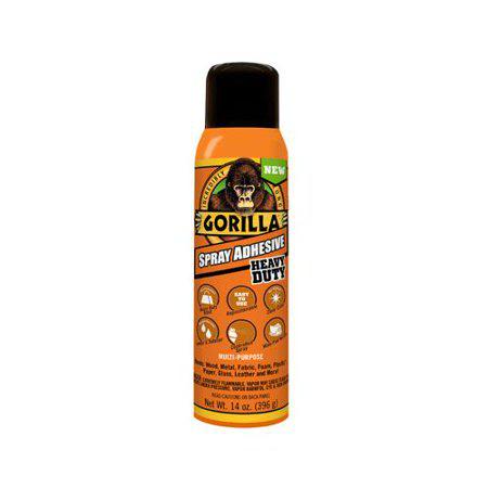 Gorilla Heavy Duty Spray Adhesive, Multipurpose and Repositionable, 14 Ounce, Clear