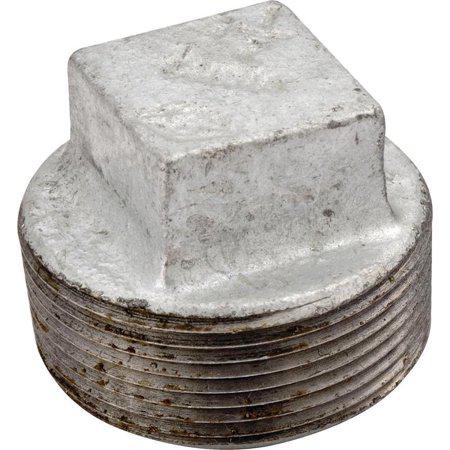 Worldwide Sourcing Square Head Pipe Plug 3/4 in Screwed 150 PSI Malleable Iron