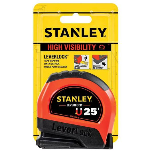 Stanley 25 ft. Leverlock High Visibility Tape Measure