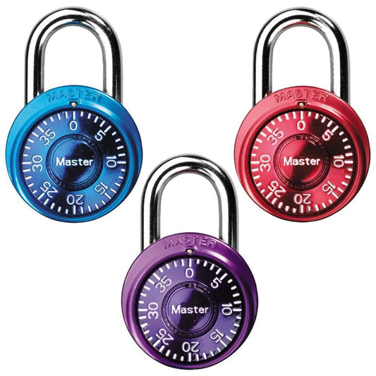 Master Lock 1533TRI Mini Dial Combination Padlock Wide Assortment