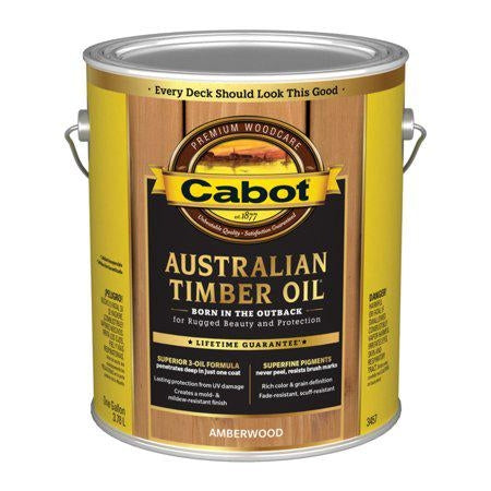 Cabot Australian Timber Oil Transparent Amberwood Oil-Based Australian Timber Oil 1 Gal
