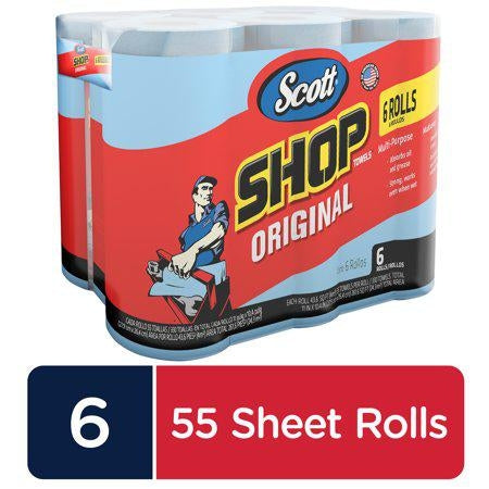 Scott Shop Towels 6 Rolls 55 Sheets Per Roll
