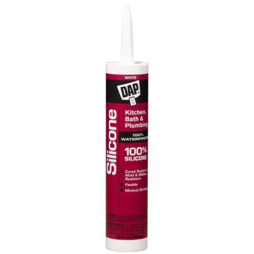Dap Kitchen & Bath Silicone Sealant 100 % Silicone Tub n Tile White 10.1 oz Case of 12