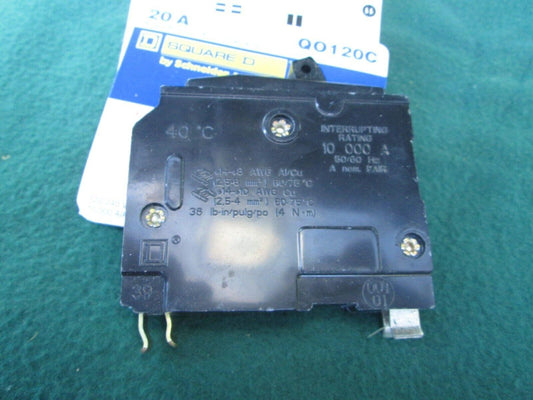 Square D QO 20 Amps Plug in Single Pole Circuit Breaker