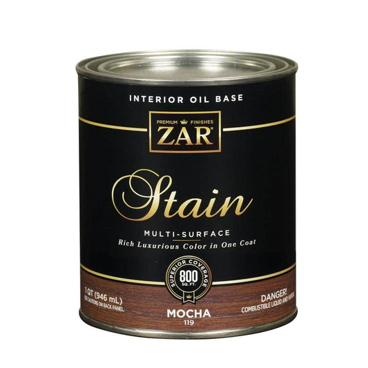 Zar Semi-Transparent Mocha Oil-Based Polyurethane Wood Stain 1 Qt