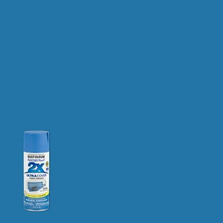 Rust-Oleum Painter s Touch 2X Ultra Cover Satin Wildflower Blue Paint+Primer Spray Paint 12 oz