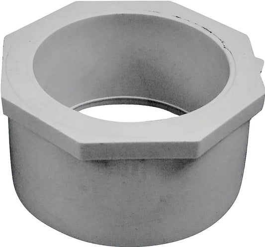 GENOVA 300 Series 30243 Pipe Reducing Bushing 4 in Spigot x 3 in Slip White