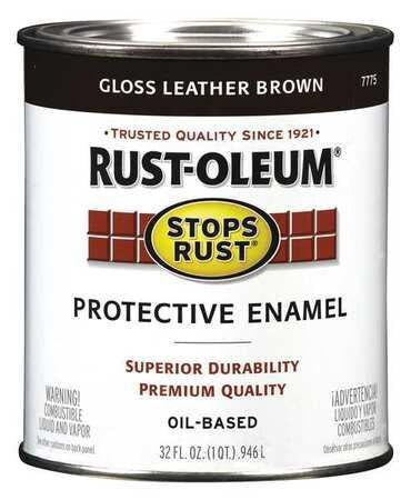 Stops Rust Gloss Brush On PaintRust-Oleum 7775502 Stops Rust Brush on Paint, Quart