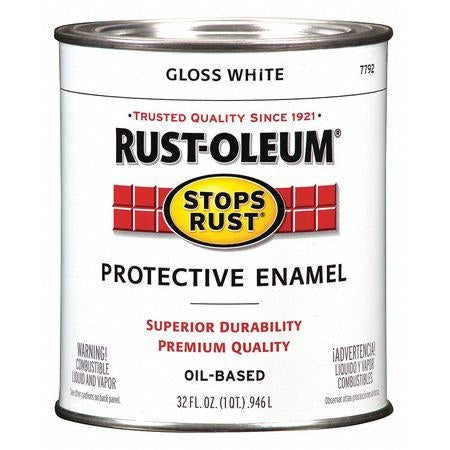 Rust-Oleum 7792502 Stops Rust Brush On Paint, Quart